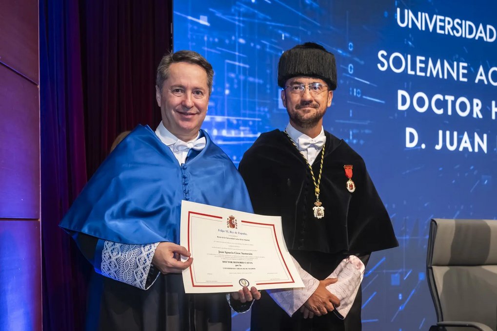 Ignacio receives honorary doctorate from Universidad Carlos III de Madrid